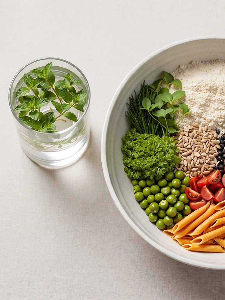 Frische Kräuter in einem Glas